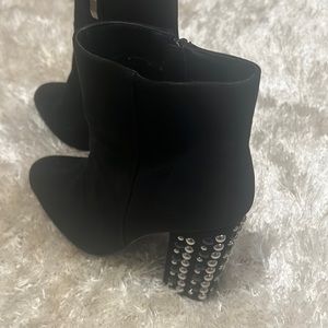 Black studded low boot